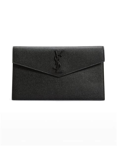 ysl pochette oro|Saint Laurent Uptown YSL Pouch in Grained Leather.